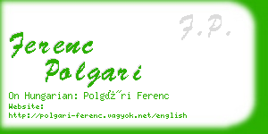 ferenc polgari business card